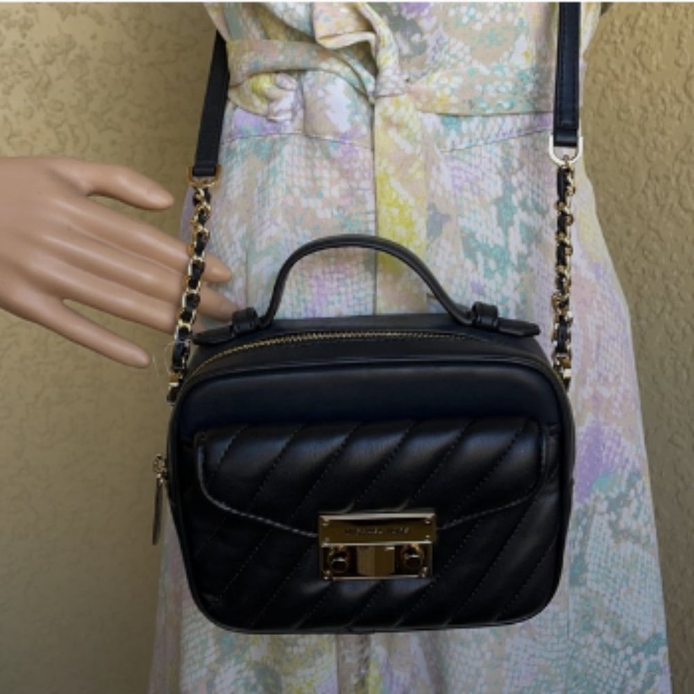 Michael Kors Small Rose Top Handle Leather Satchel - Picture 11 of 16
